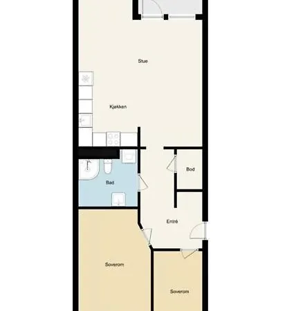 Apartment With 2 Balconies